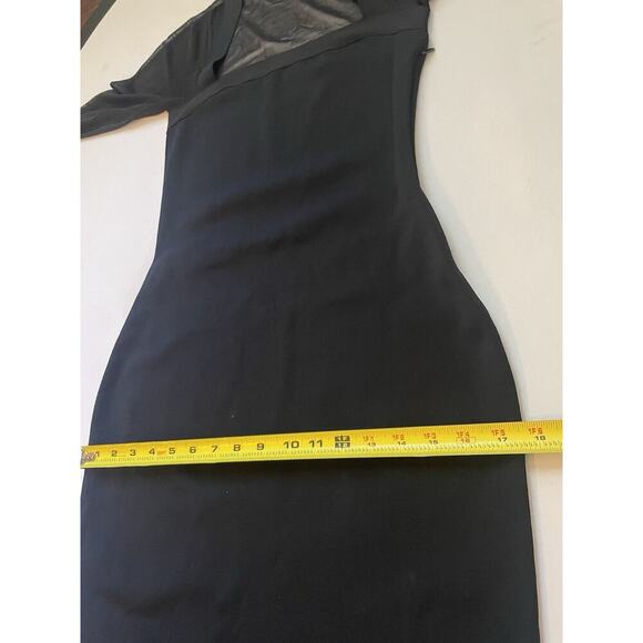 Ralph Lauren Collection Purple Label Chiffon paneled stretch knit midi dress $3k - Picture 9 of 13